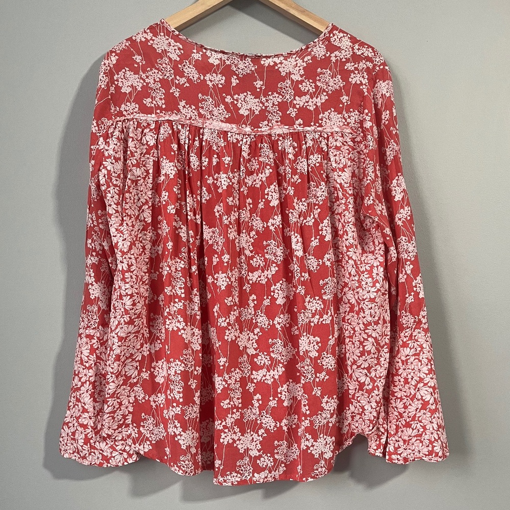 Rachel Zoe bohemian shirt in orange/red size Large - Picture 2 of 5